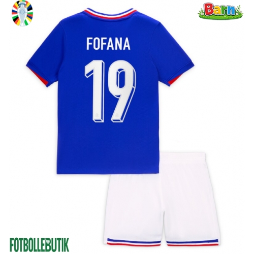 Frankrike Youssouf Fofana #19 Hemmaställ Barn EM 2024 Kortärmad (+ Korta byxor)